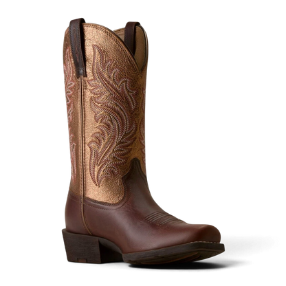 Ariat Round Up Narrow Cutter Toe – Espresso/Copper Ridge