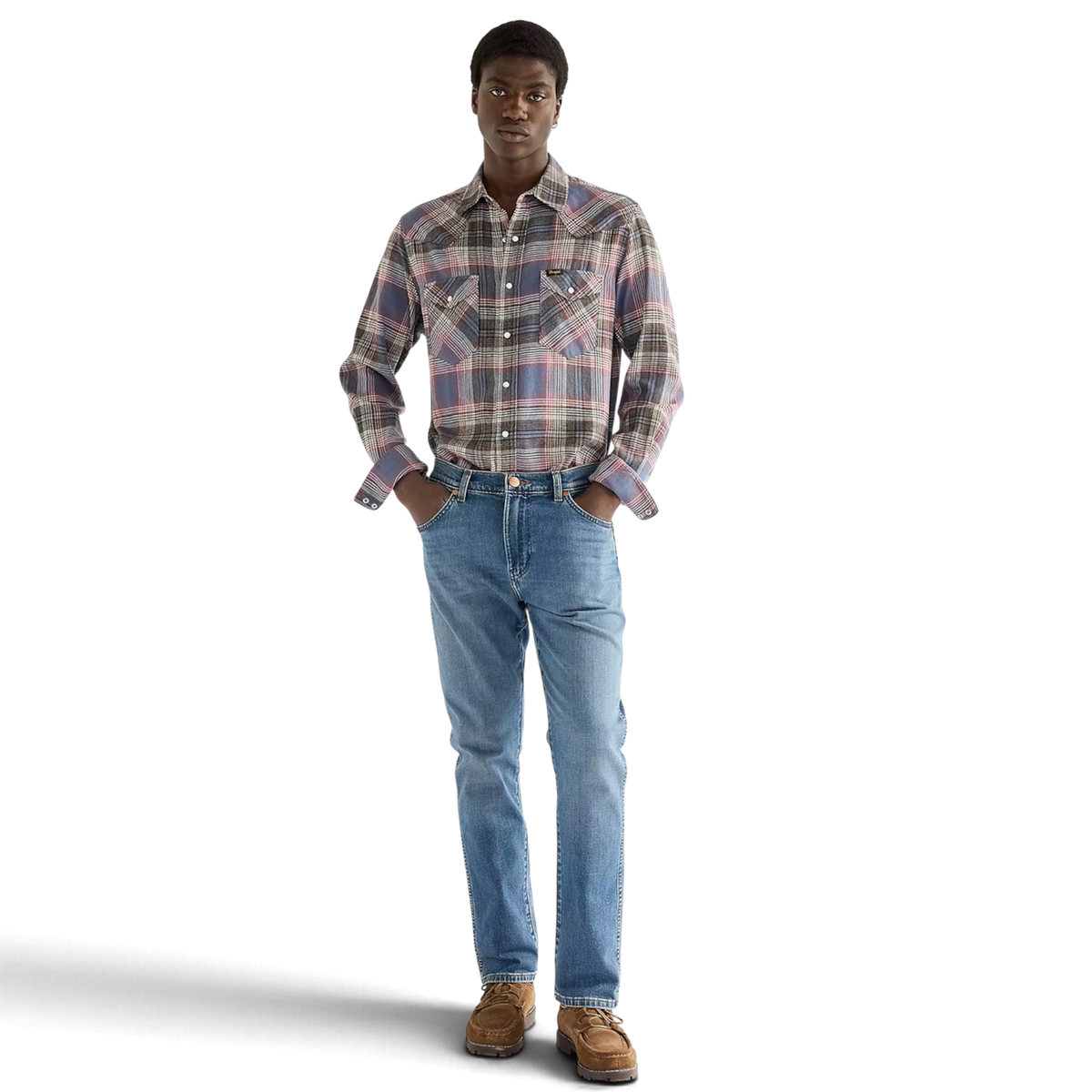 Regular Western Shirt Soft Brown