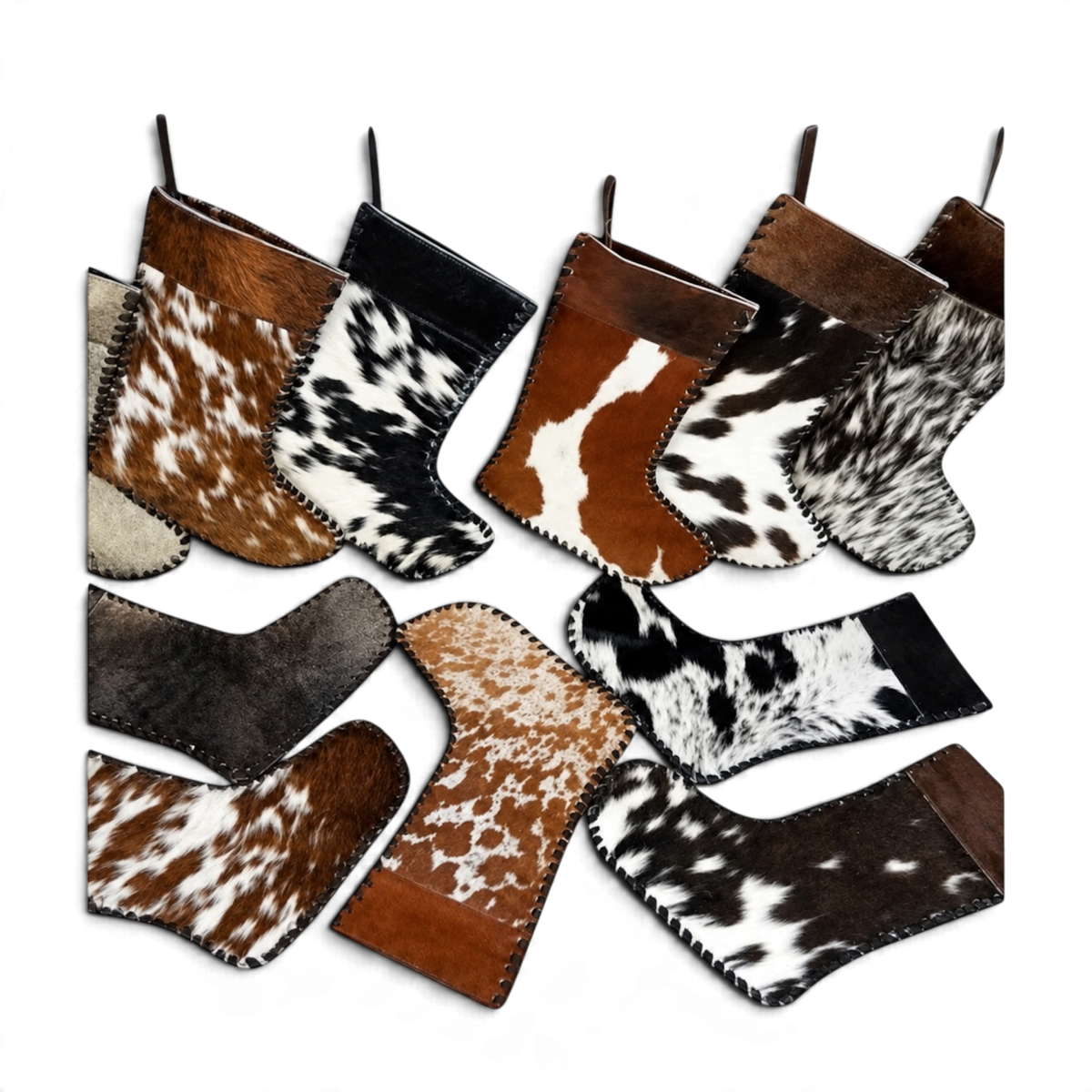 Westernjulstrumpa i Äkta Koskinn – Natural Mix