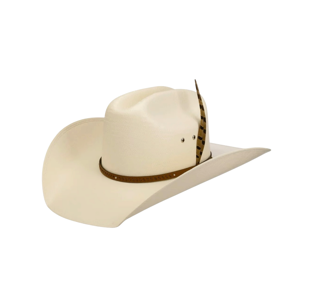 Stetson Lenuca Western Toyo Stråhatt med Fjädrar