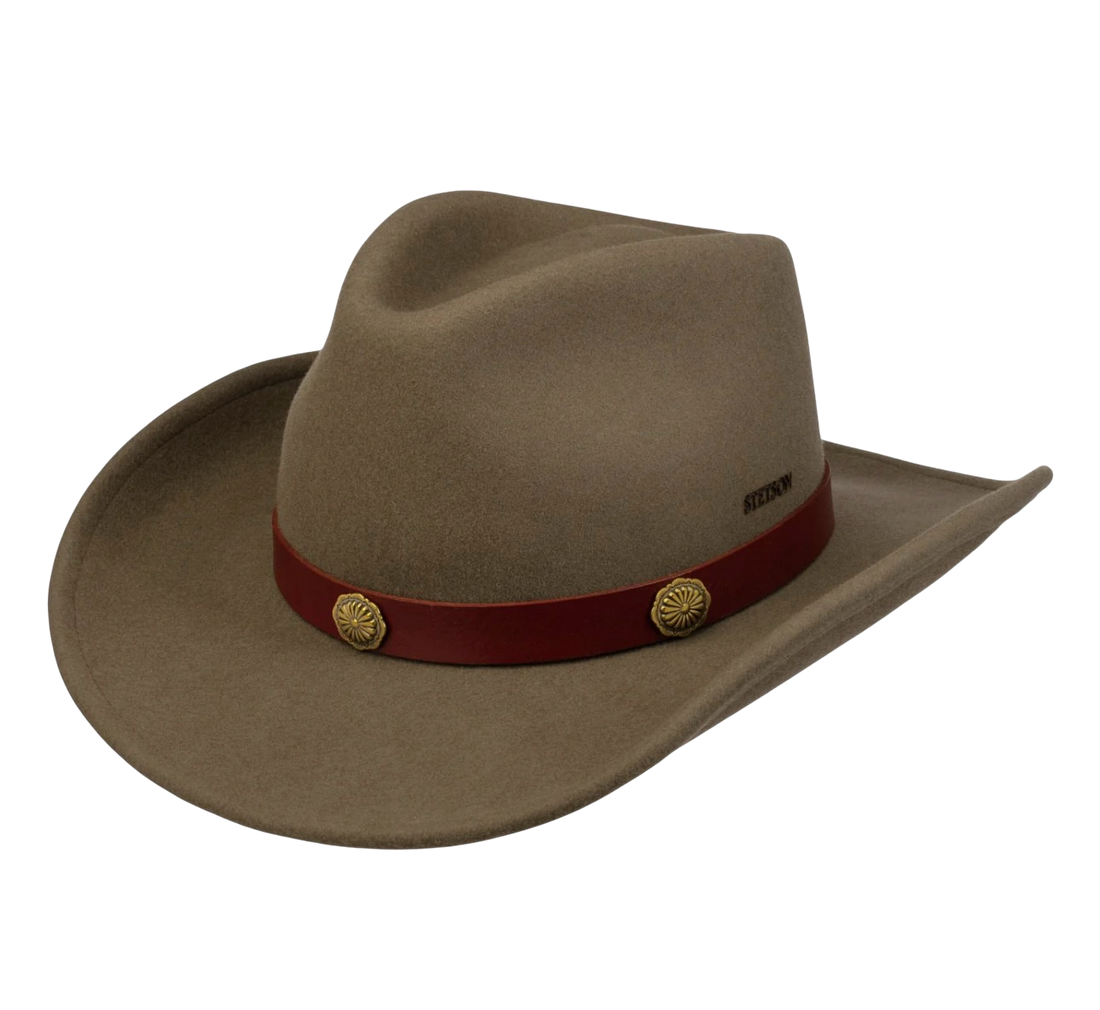 Stetson Tamalo Western Woolfelt Mörkbeige med Asahi Guard