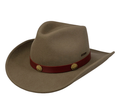 Stetson Tamalo Western Woolfelt Mörkbeige med Asahi Guard