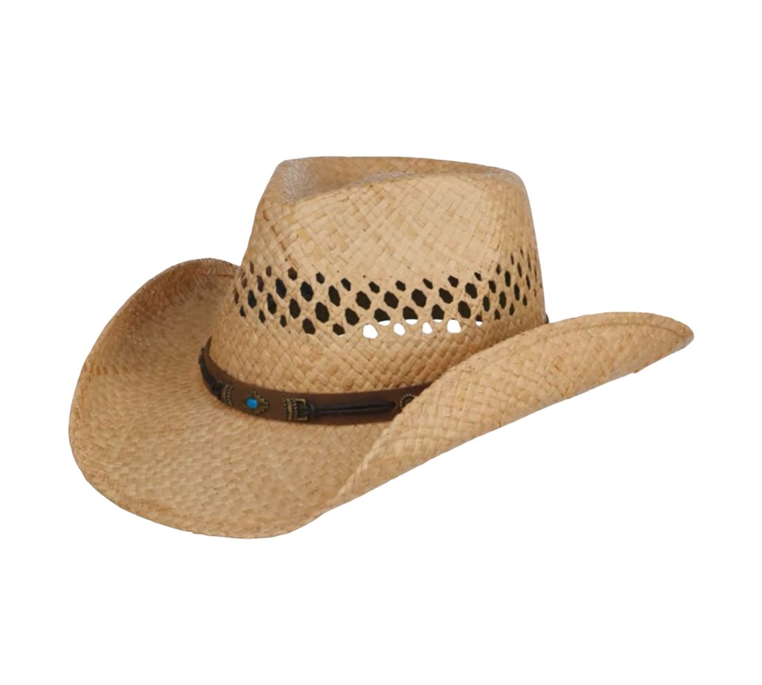 Stetson Western Raffia Stråhatt i Naturligt Palmblad