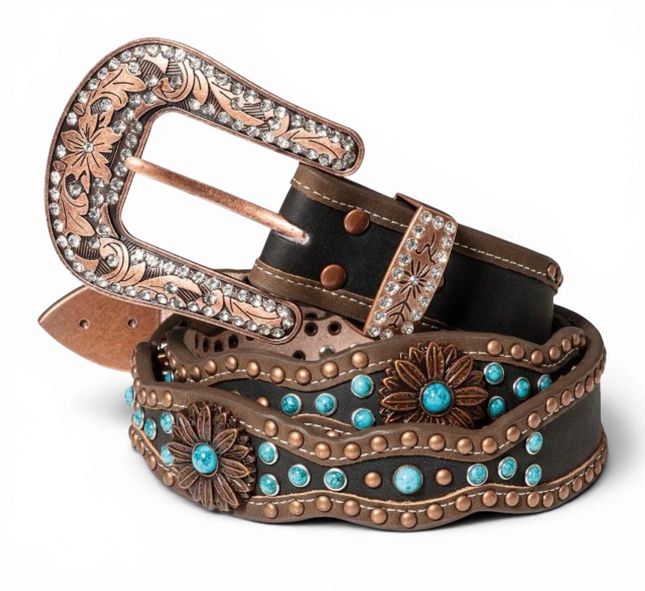 Western Bälte Turquoise Stone