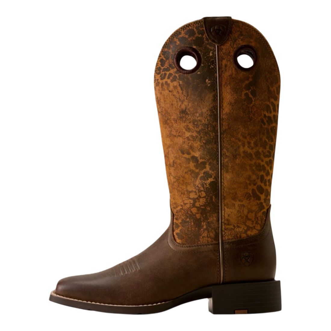 Ariat Round Up Ryder Dark Cacao/ Distressed Leopard
