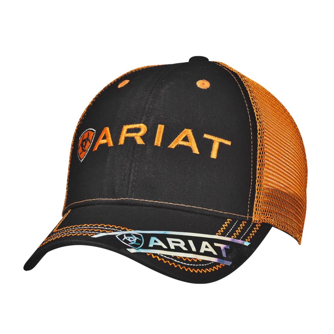 Ariat Orange Black Baseball Cap
