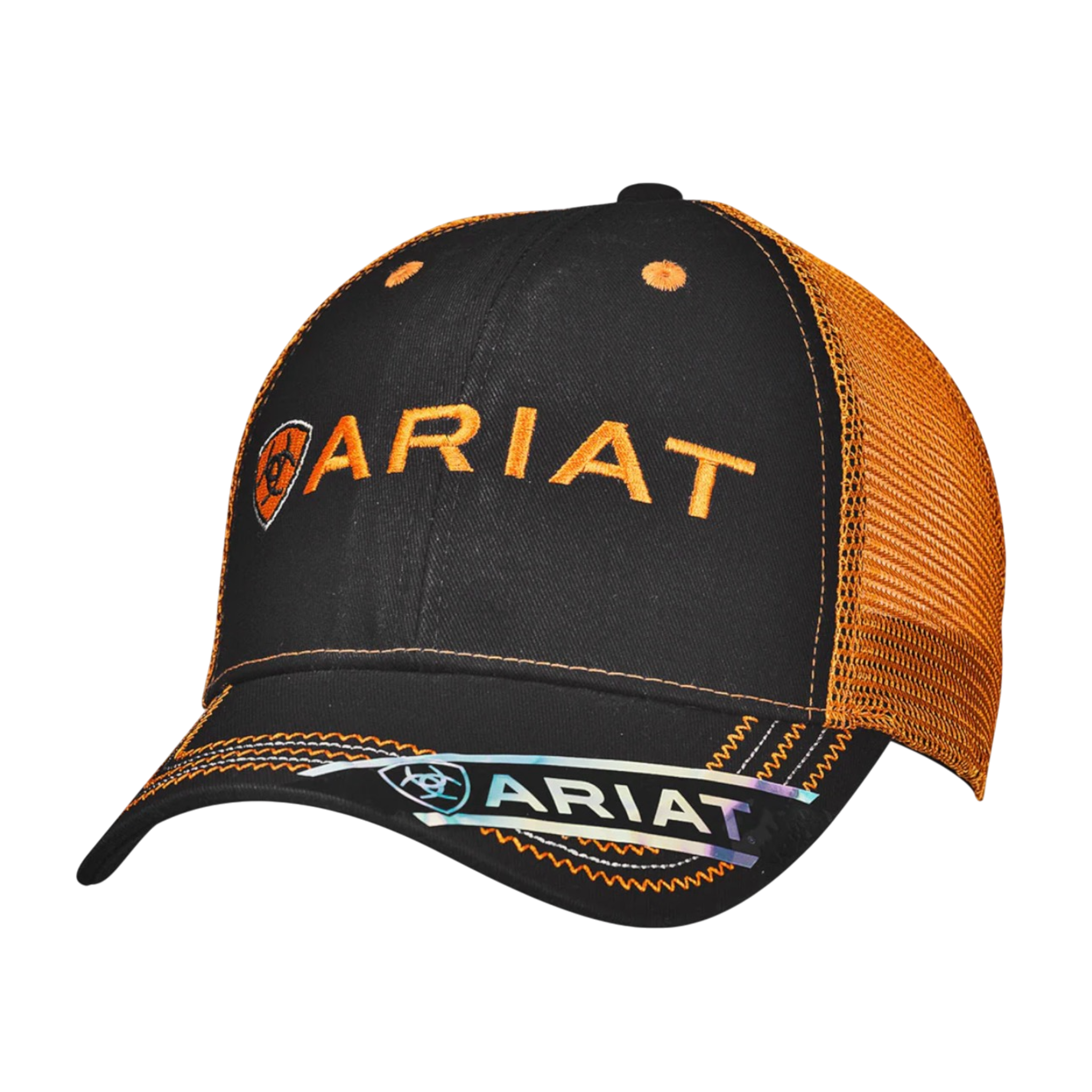 Ariat Orange Black Baseball Cap