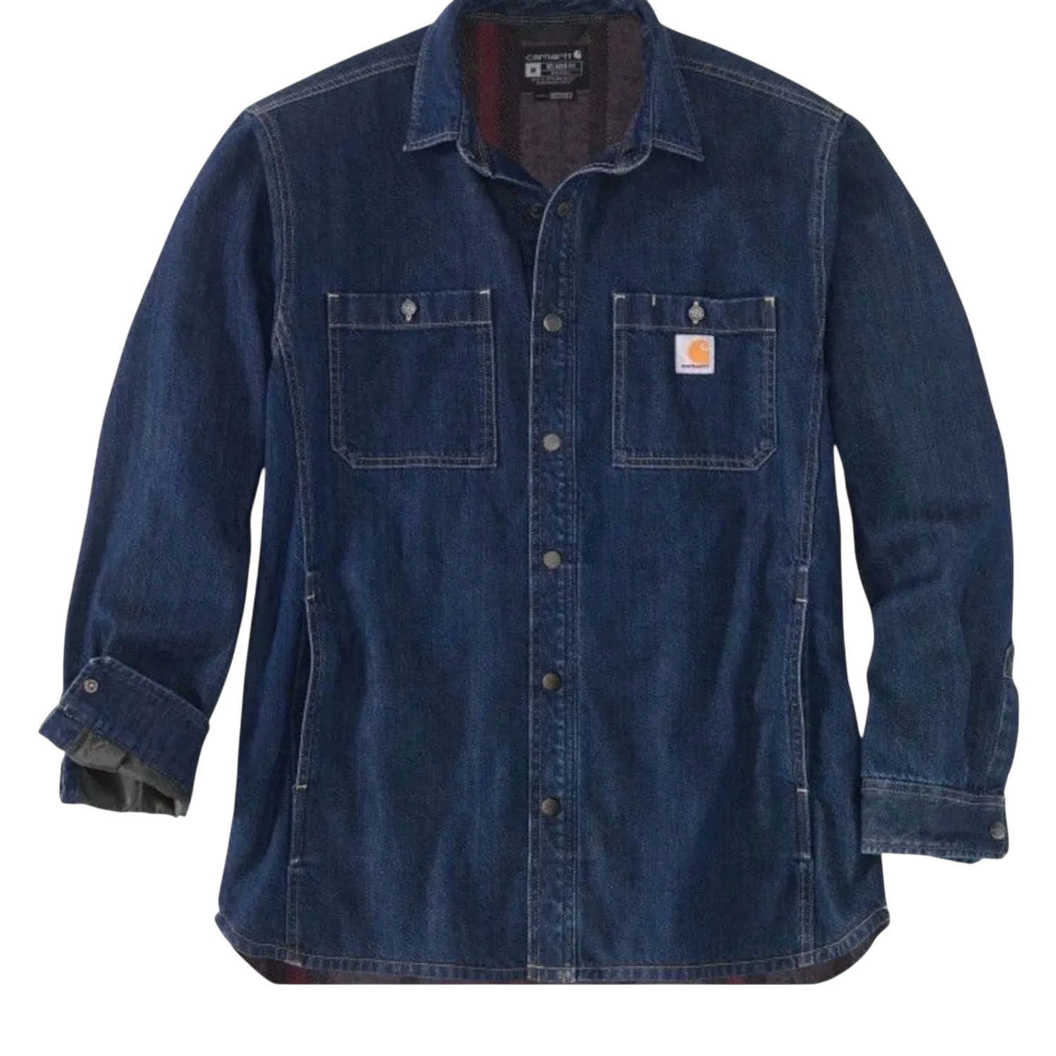 Carhartt Denim Fleece Lined Snap Front Shirt Glacier