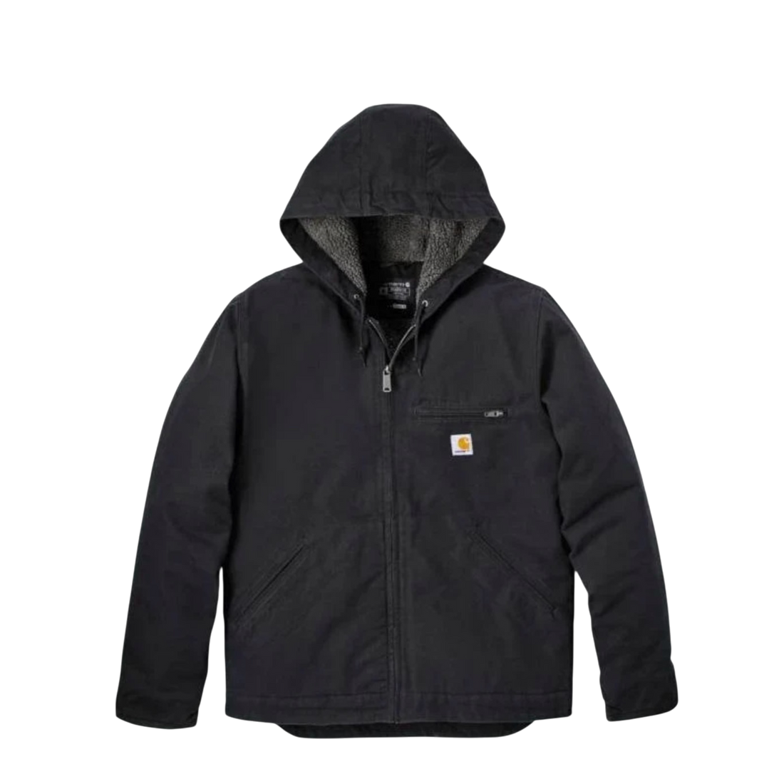 Carhartt Washed Duck Sherpa Lined Jacket Black