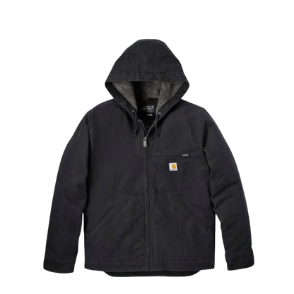 Carhartt Washed Duck Sherpa Lined Jacket Black