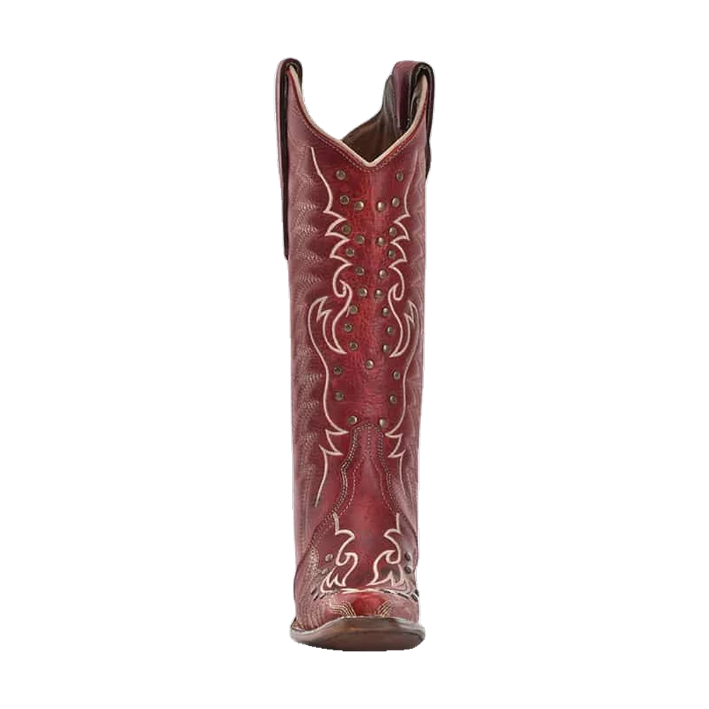 Circle G By Corral Ladies Embroidery &amp; Studs Red Western Boots