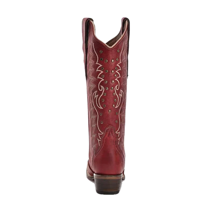 Circle G By Corral Ladies Embroidery &amp; Studs Red Western Boots