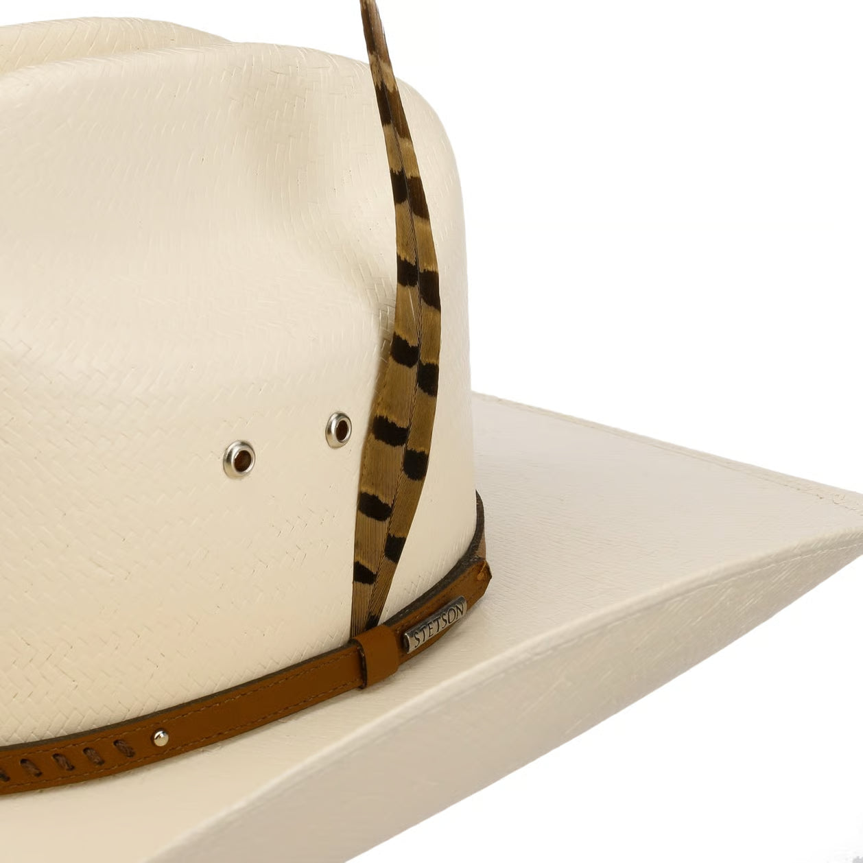 Stetson Lenuca Western Toyo Stråhatt med Fjädrar