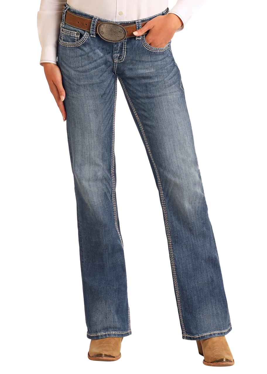 Mid Rise Bootcut Riding Jean