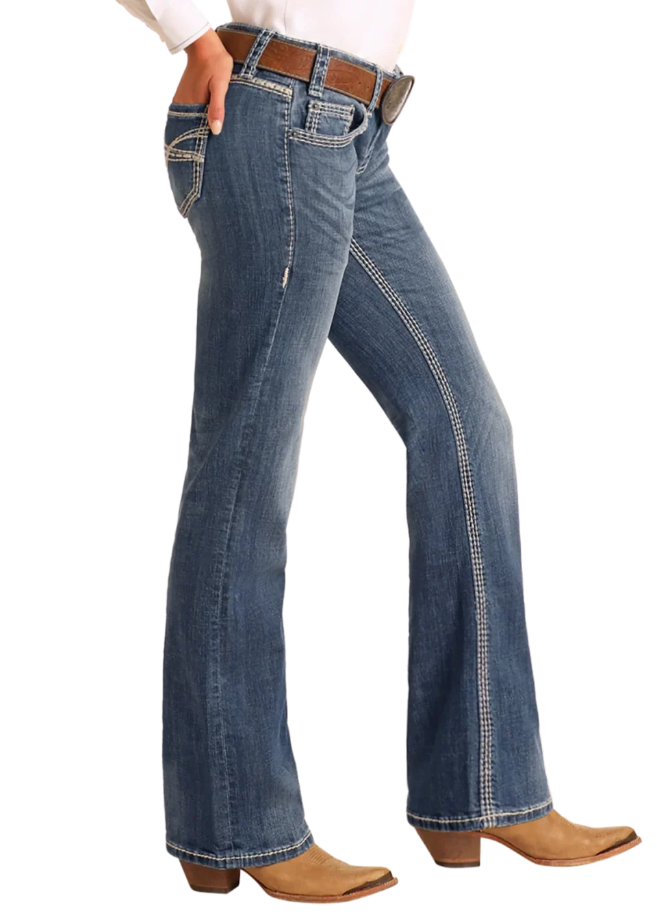 Mid Rise Bootcut Riding Jean