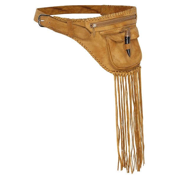 Midjeväska Beige 100% Läder