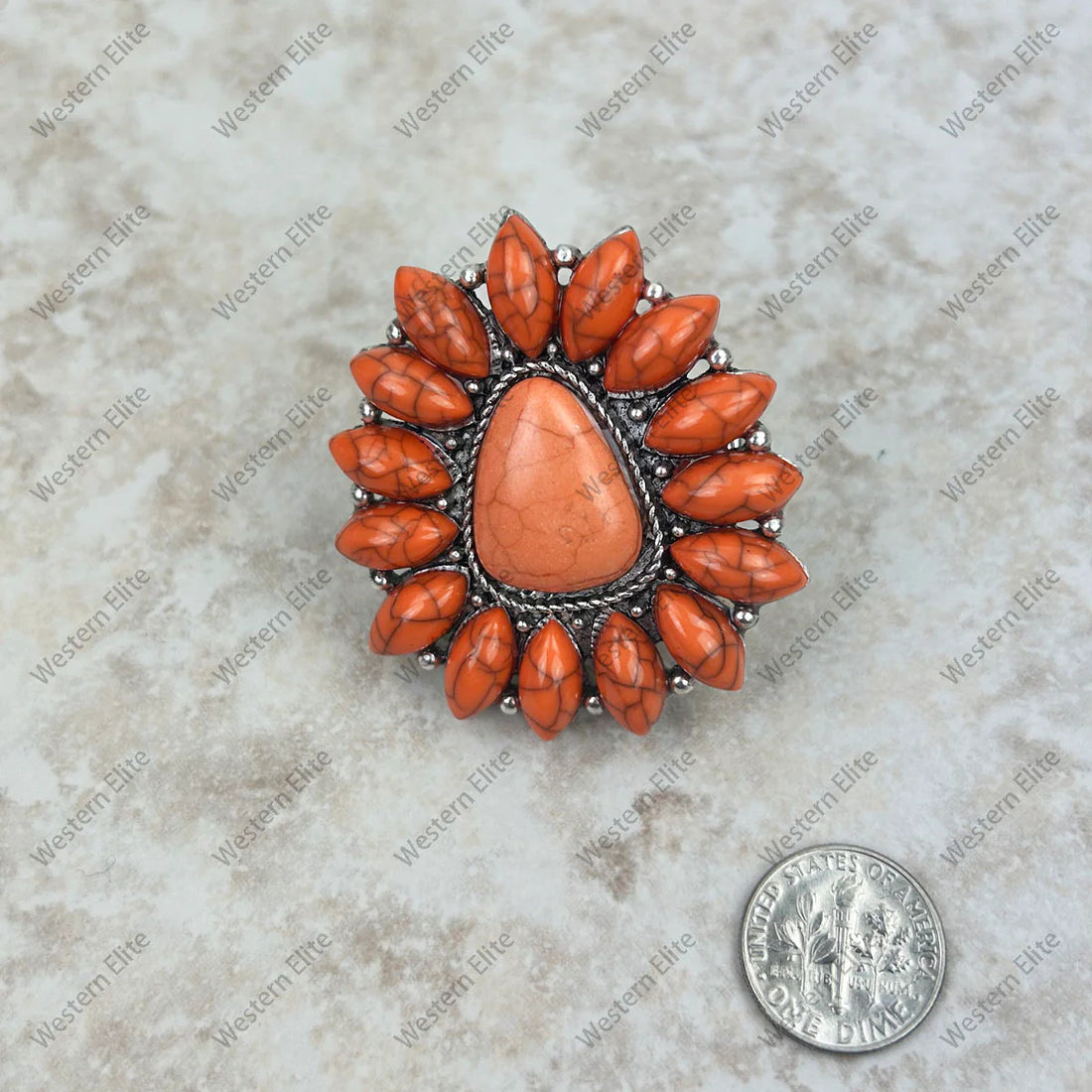 Ring Orange Concho