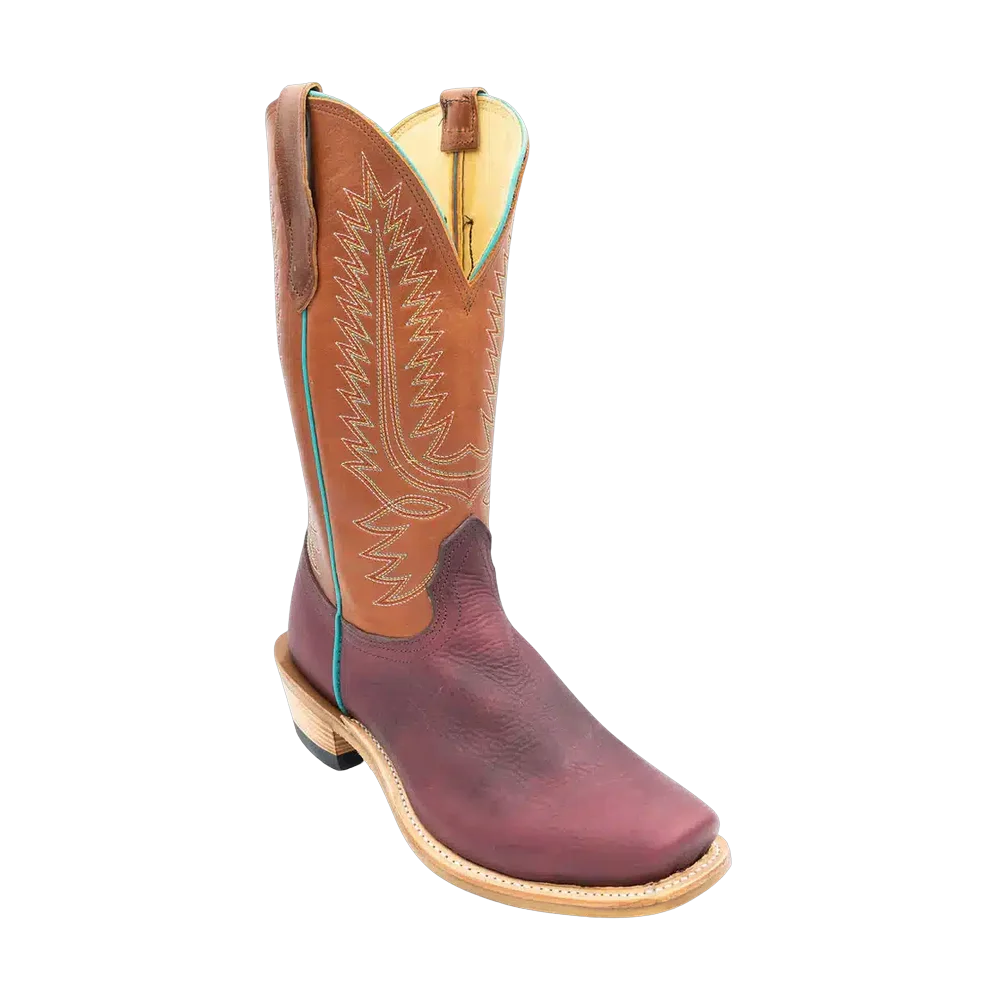 Fenoglio Purple Pull-Up w/ Cork Motochap Cowboy Boots Dam