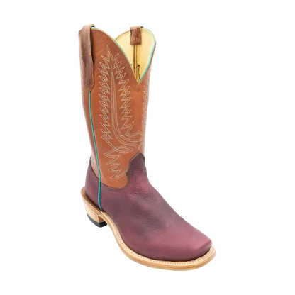 Fenoglio Purple Pull-Up w/ Cork Motochap Cowboy Boots Dam