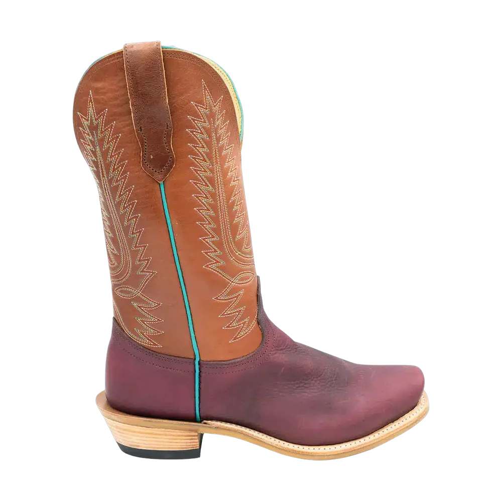 Fenoglio Purple Pull-Up w/ Cork Motochap Cowboy Boots Dam