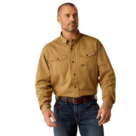 Rebar Washed Twill Work Shirt Ariat