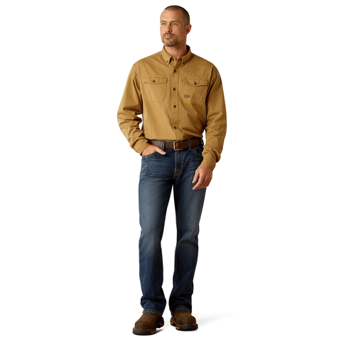 Rebar Washed Twill Work Shirt Ariat