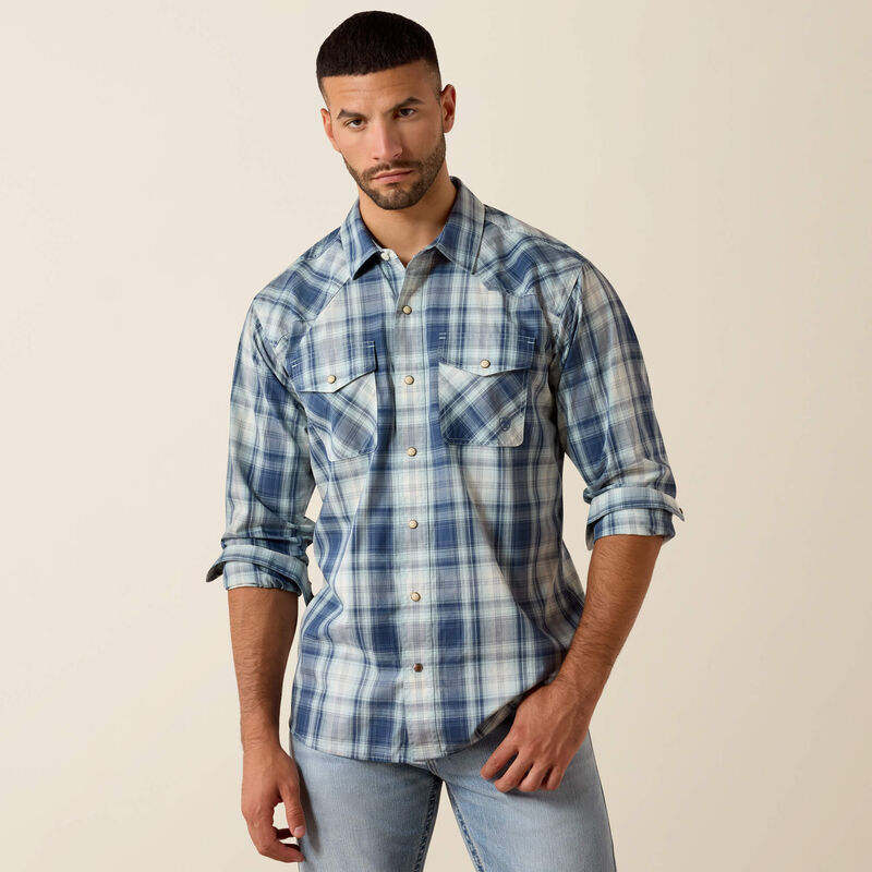Retro Heathcliff Fitted Western Snap Shirt
