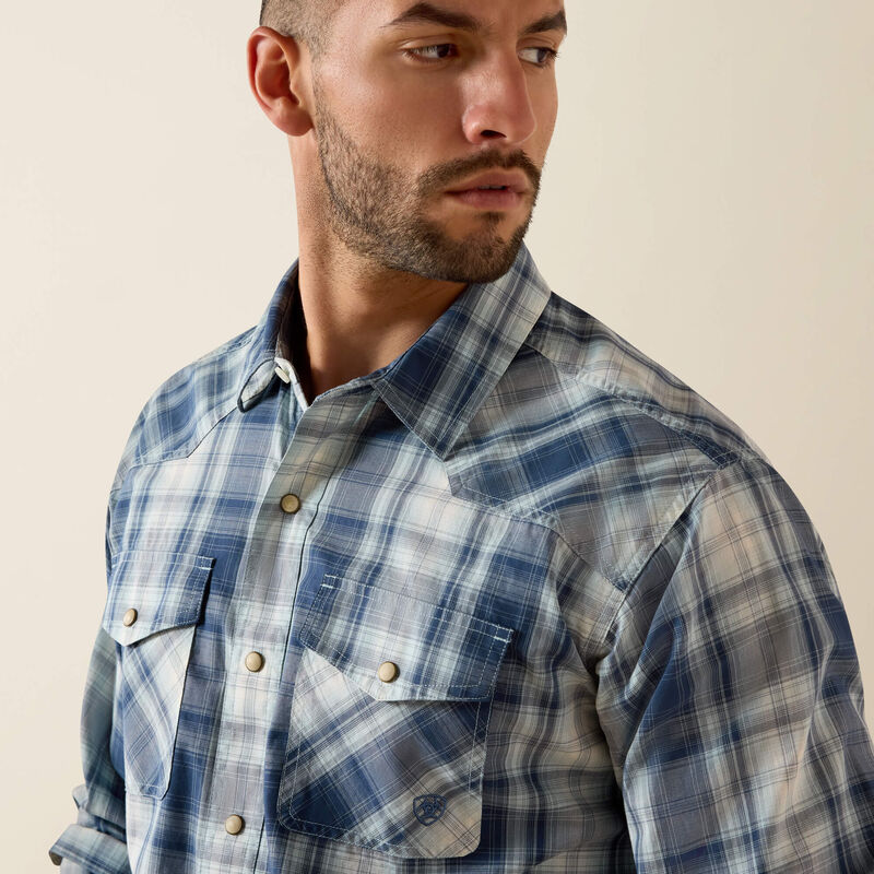 Retro Heathcliff Fitted Western Snap Shirt