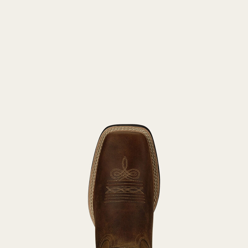 Ariat Round Up Wide Square Toe - Damboots i Tan