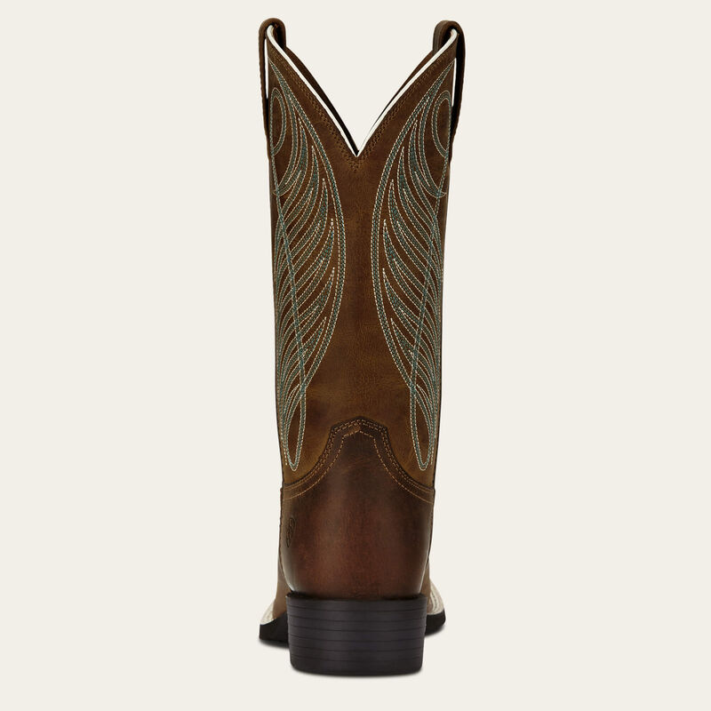 Ariat Round Up Wide Square Toe - Damboots i Tan