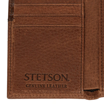 Steer Head Leather Tri-Fold Wallet