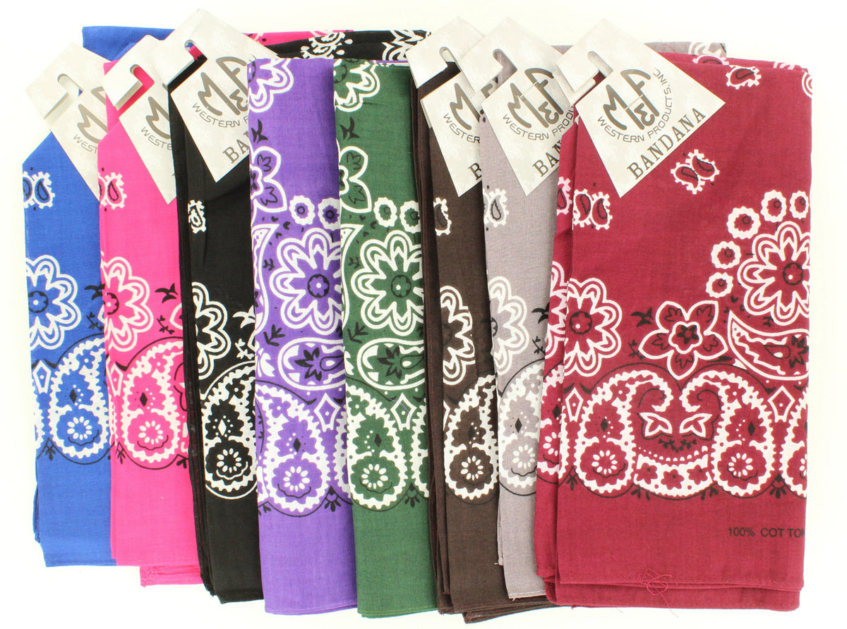Western Paisley Bandana i Bomull – Flera Färger