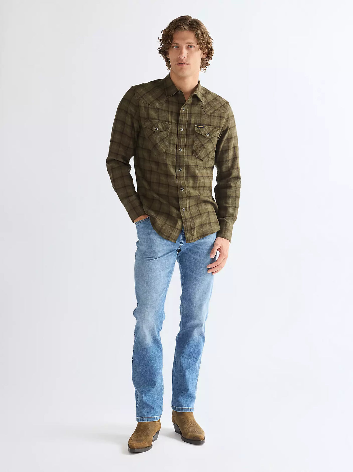 Regular Western Shirt Olive Night