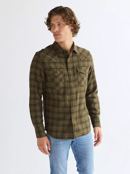 Regular Western Shirt Olive Night