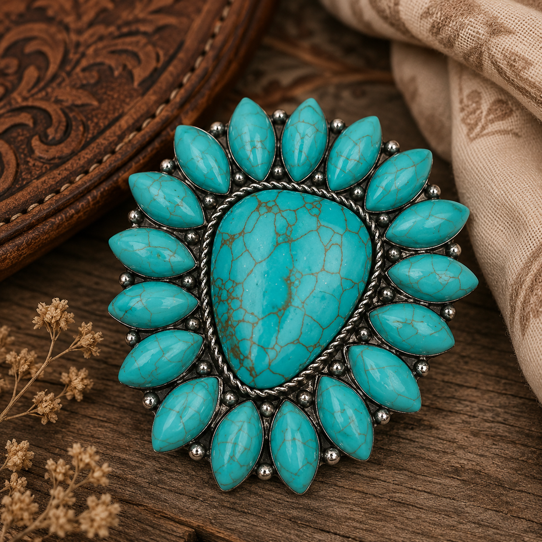 Turkos Flower Wild Rag Slide