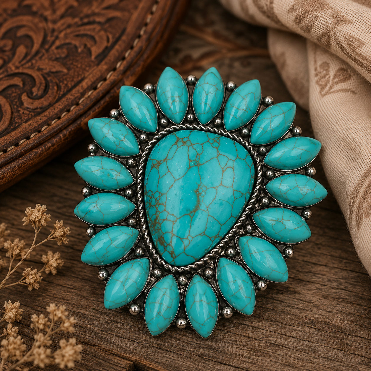 Turkos Flower Wild Rag Slide