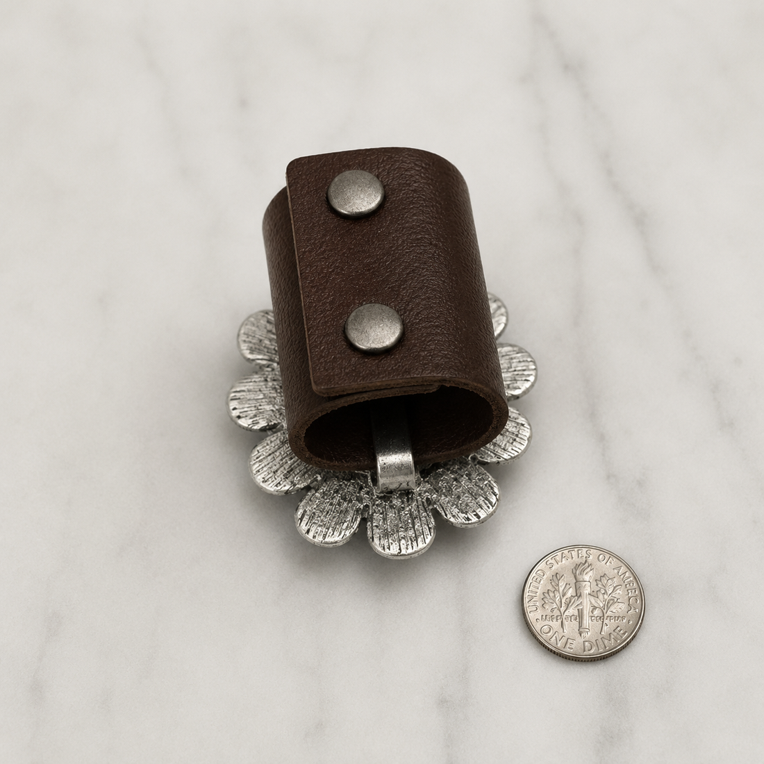 Pink Silver Flower Wild Rag Slide