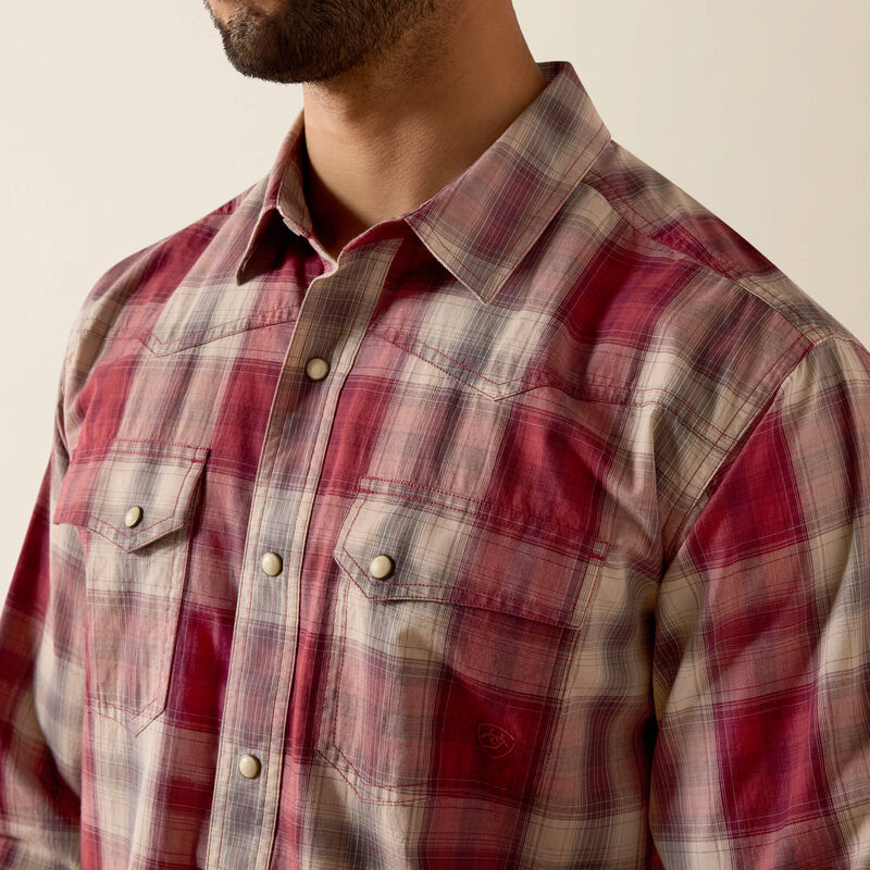 Retro Hawthorne Fitted Western Snap Shirt