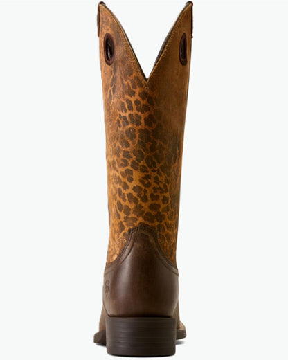 Ariat Round Up Ryder Dark Cacao/ Distressed Leopard