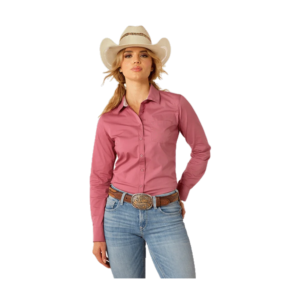 Team Kirby Western Shirt Rose Wine Ariat
