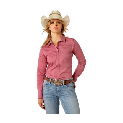 Team Kirby Western Shirt Rose Wine Ariat