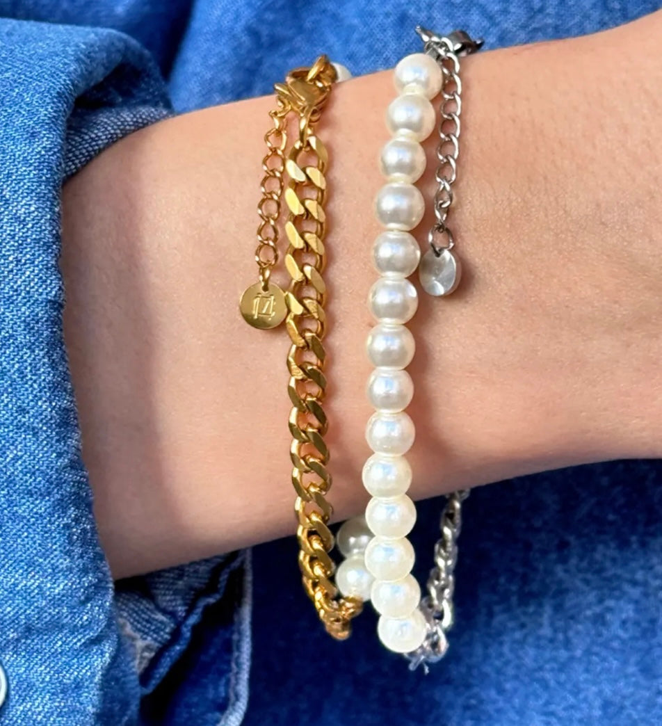 Pärlarmband Chunky Pearl