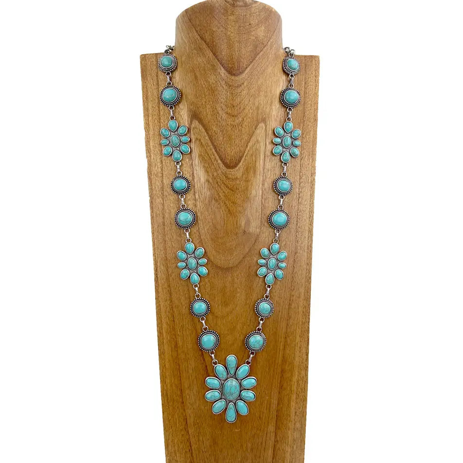 Silver Creek Turkos Lariat Halsband