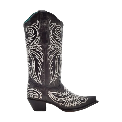 Corral Black Overlay Western Boots Dam