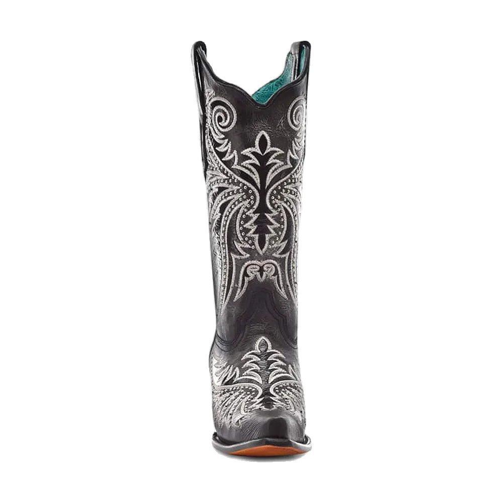 Corral Black Overlay Western Boots Dam