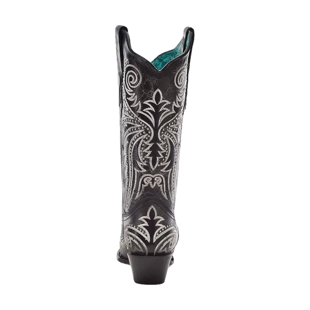 Corral Black Overlay Western Boots Dam
