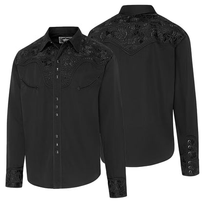 Brody Svart Western Skjorta