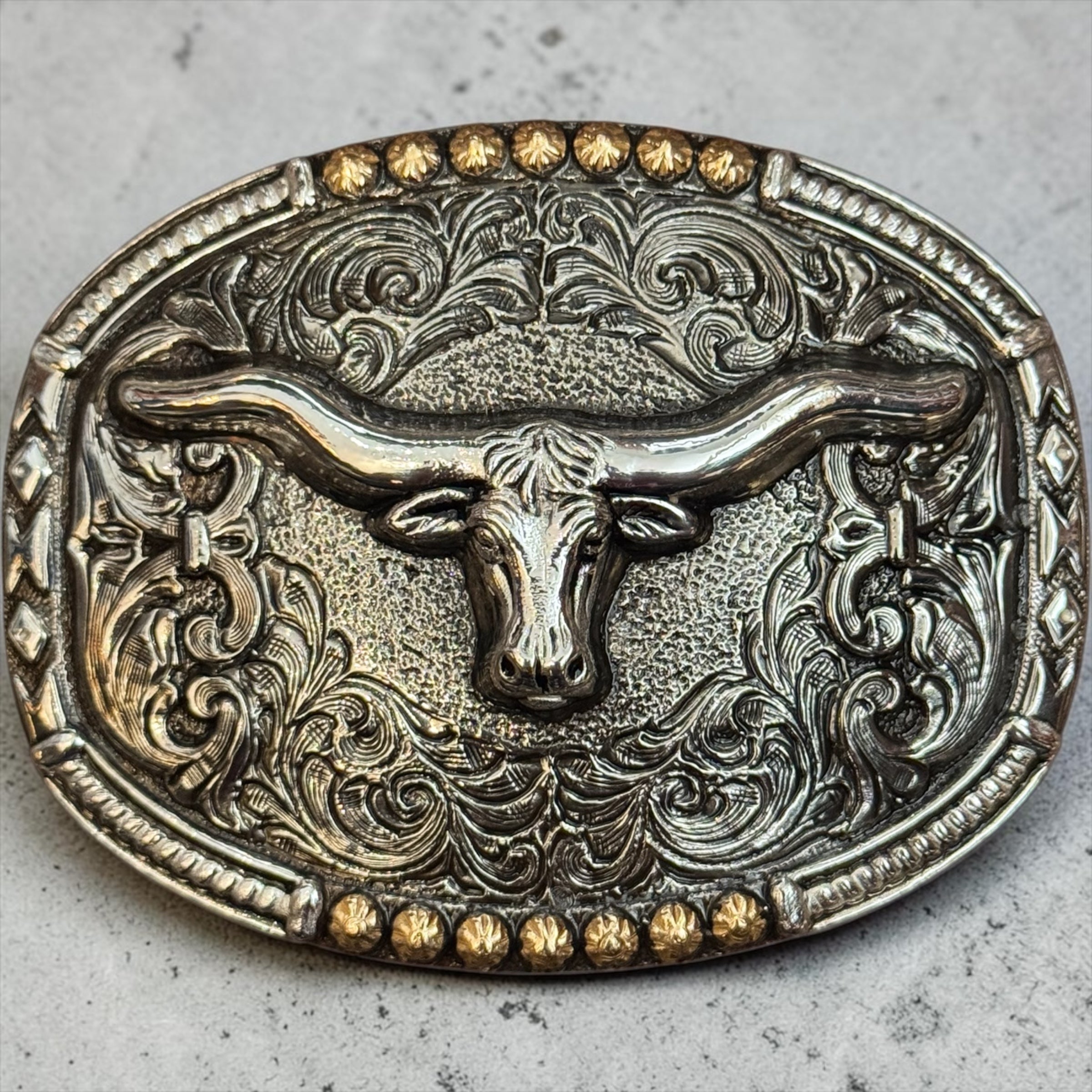 Bältesspänne Oval Longhorn