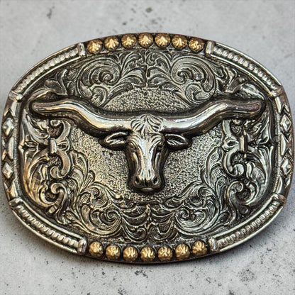 Bältesspänne Oval Longhorn