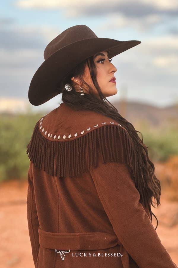Lucky &amp; Blessed Westernkappa Fringe – Brown